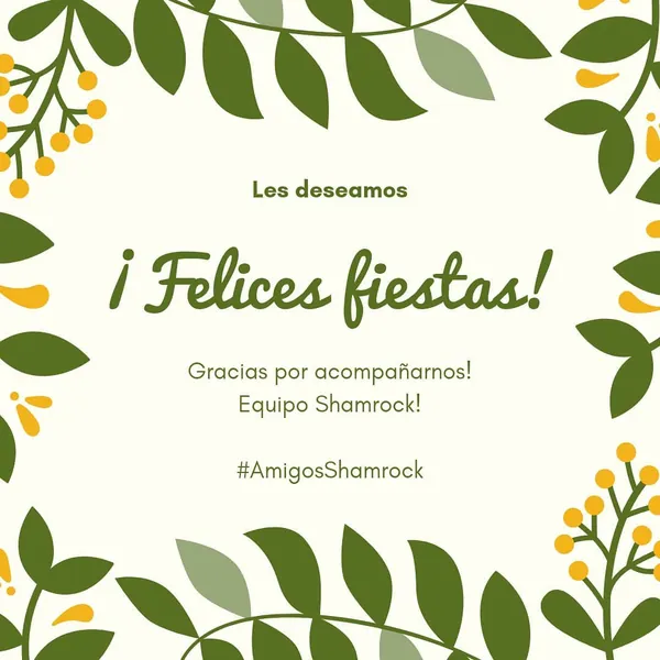 Saludo de fiestas del equipo Shamrock