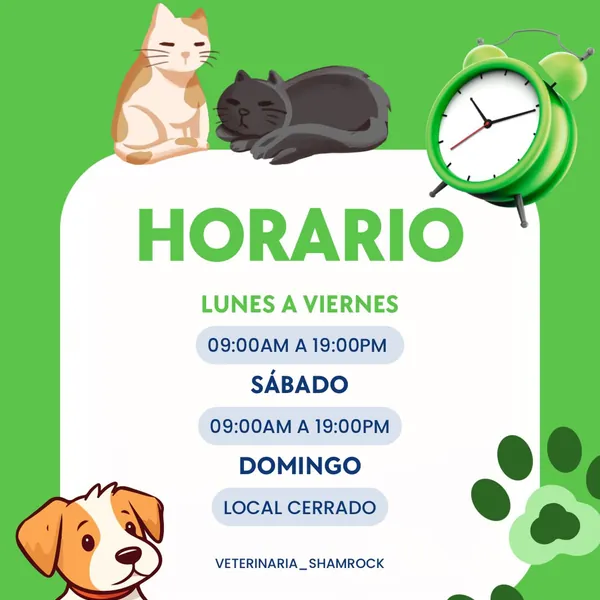 Publicación con el horario de atención